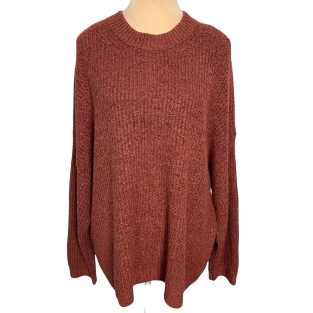 American Eagle Outfitters Rust Long Sleeve Chunky Knit Soft Sweater Size XL